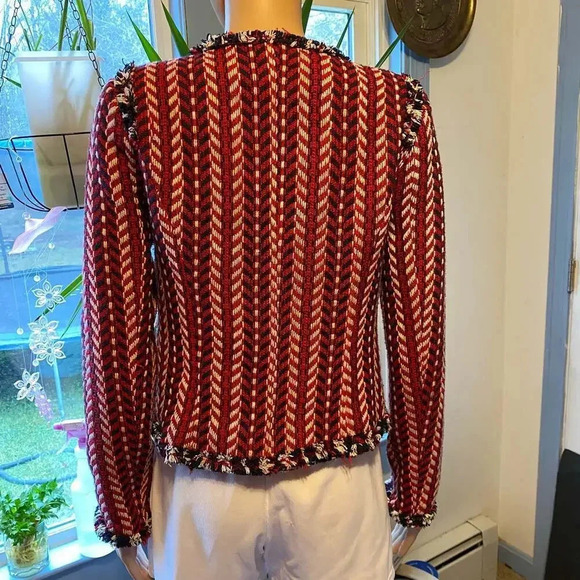 VTG 90s-Y2K Grannycore Rare Jealous Tomato Knit Cardigan Jacket Women S Pocket - Picture 2 of 6